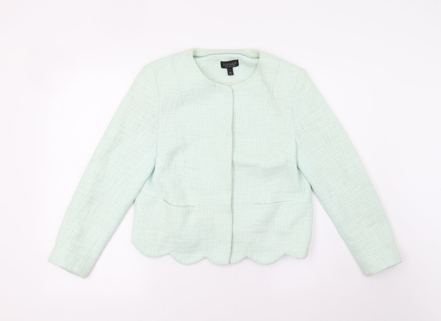 Topshop Womens Green   Bomber Jacket Blazer Size 10