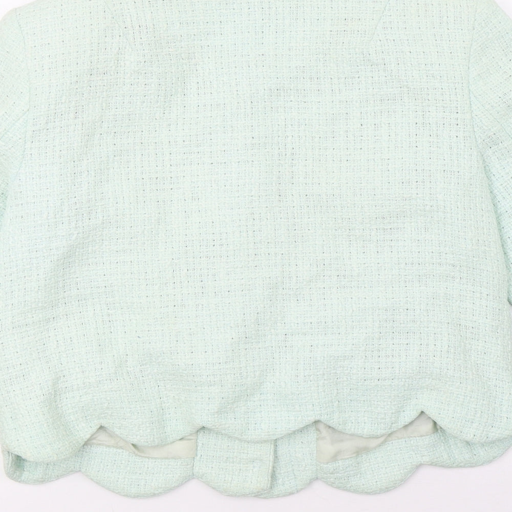 Topshop Womens Green   Bomber Jacket Blazer Size 10