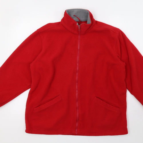 being casual Womens Red   Full Zip Sweatshirt Size 14
