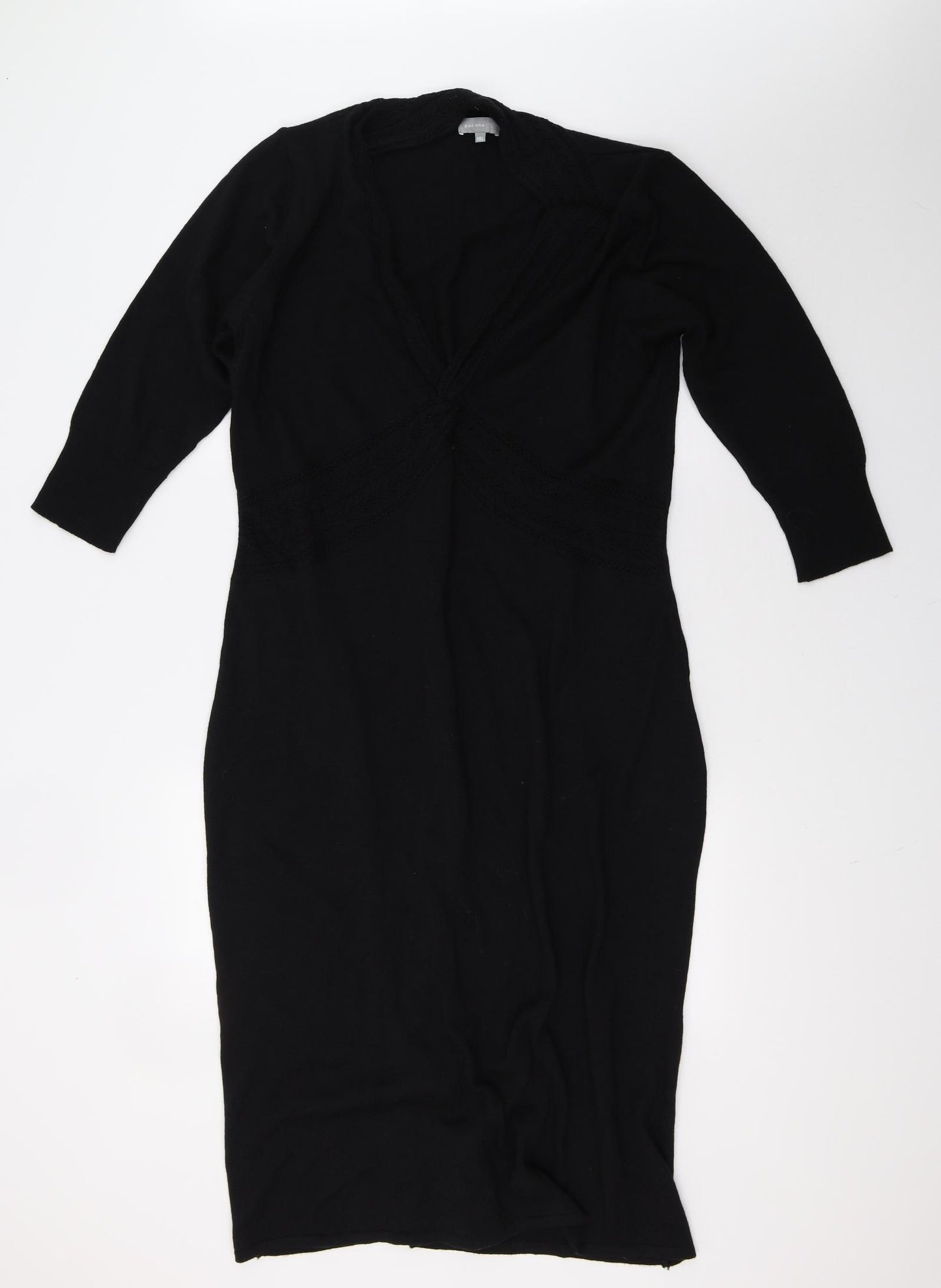 Marks and Spencer Womens Black   A-Line  Size 18  - 44inch