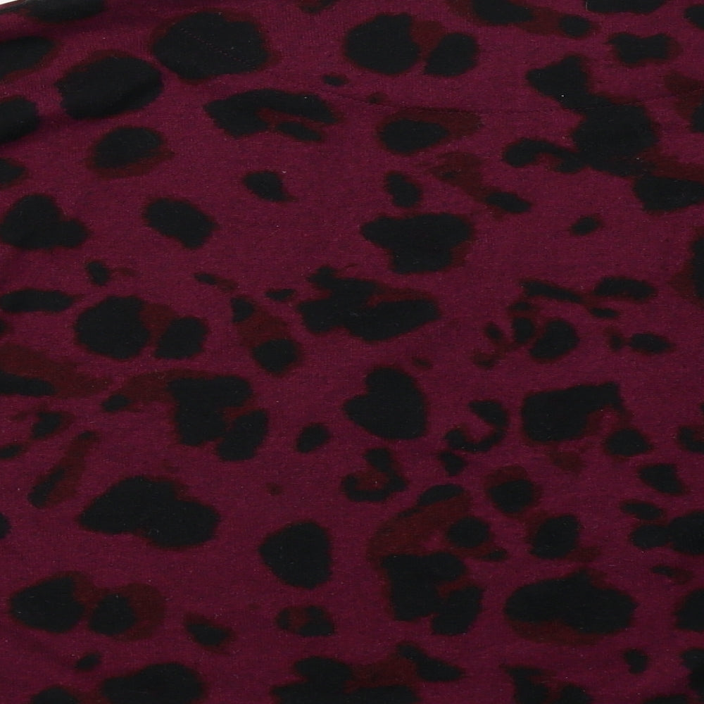 Debenhams Womens Purple Animal Print  Pullover Sweatshirt Size 12