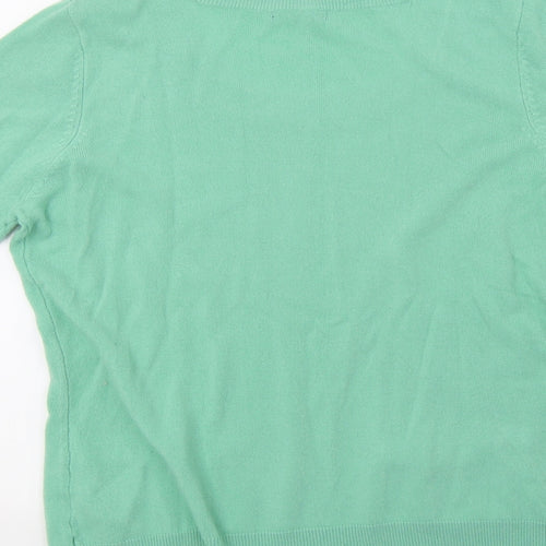 M&Co Womens Green  Knit Pullover Sweatshirt Size 12
