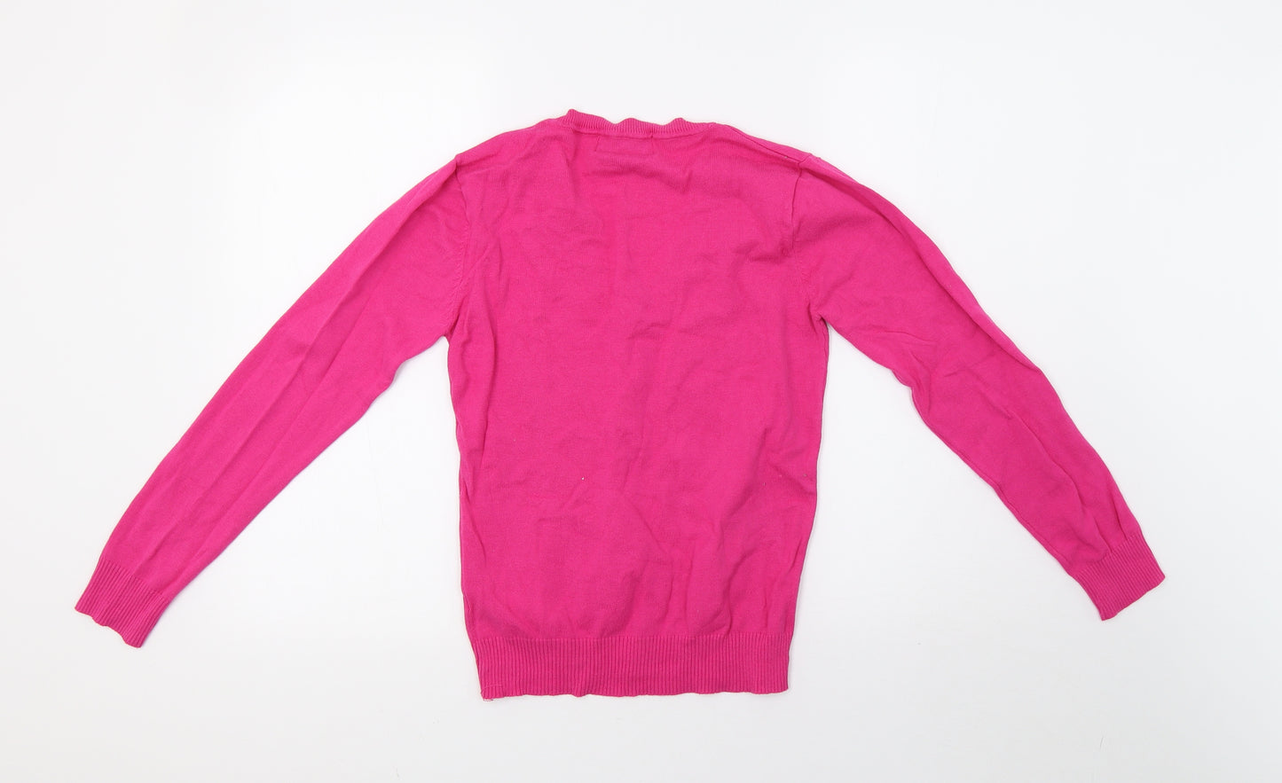Primark Womens Pink  Knit Pullover Sweatshirt Size 12