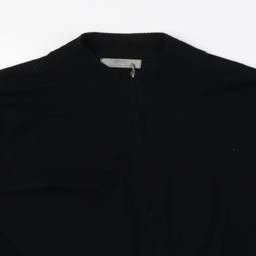 Marks and Spencer Womens Black  Knit Pullover Sweatshirt Size 18