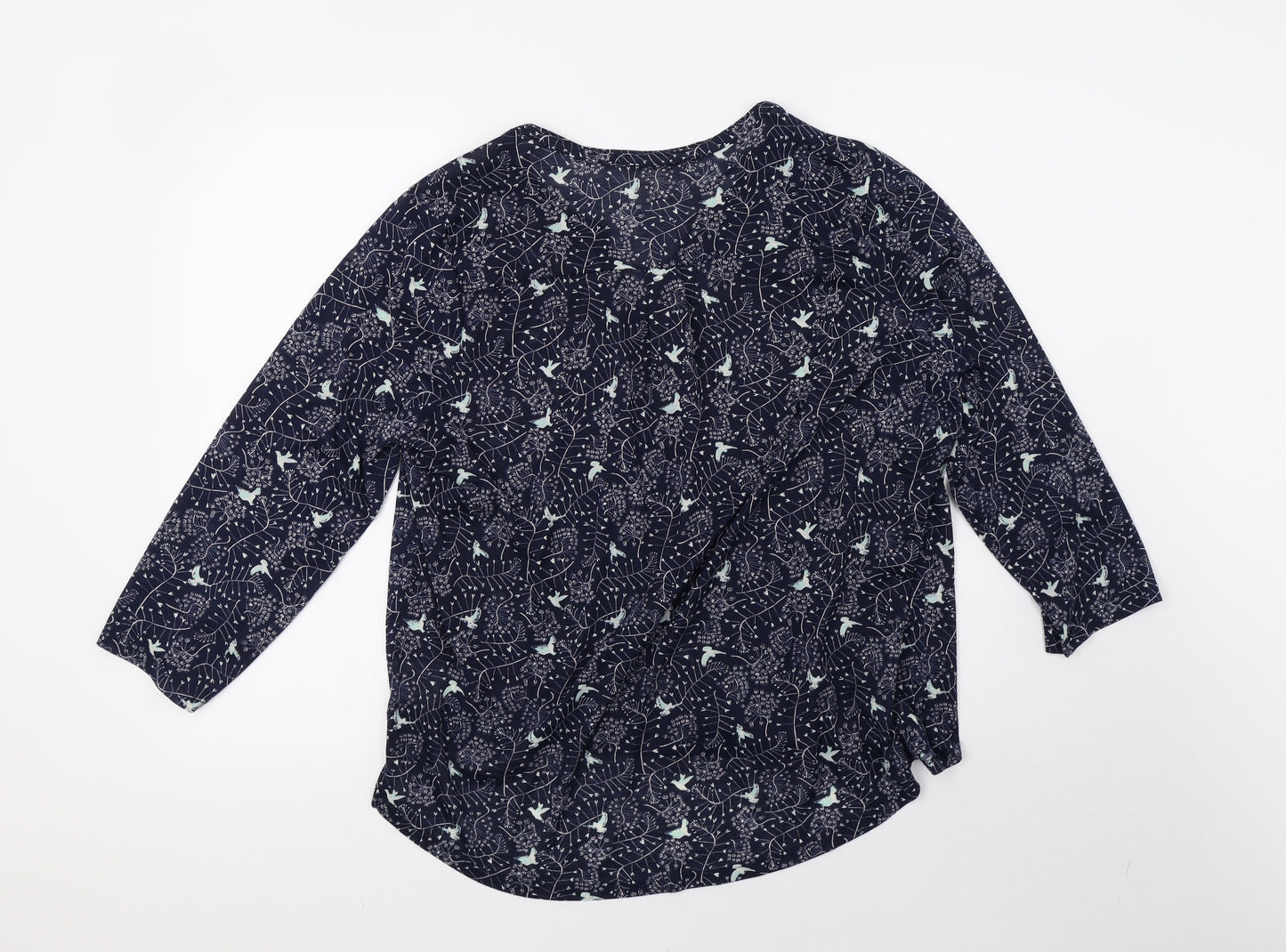 H&M Womens Blue Polka Dot  Pullover Sweatshirt Size L