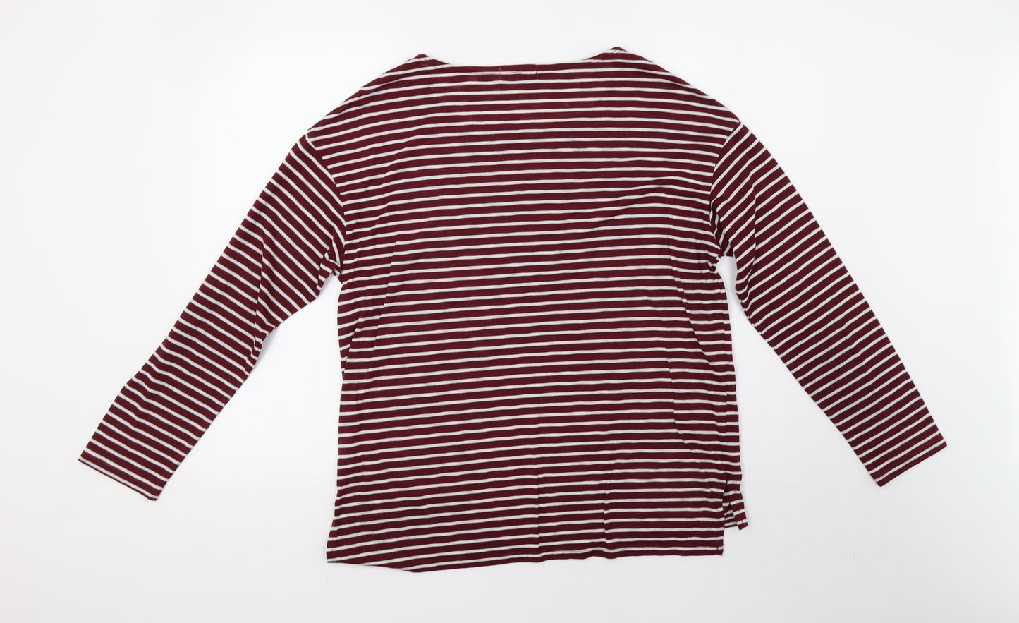 Matalan Womens White Striped  Pullover Sweatshirt Size 18