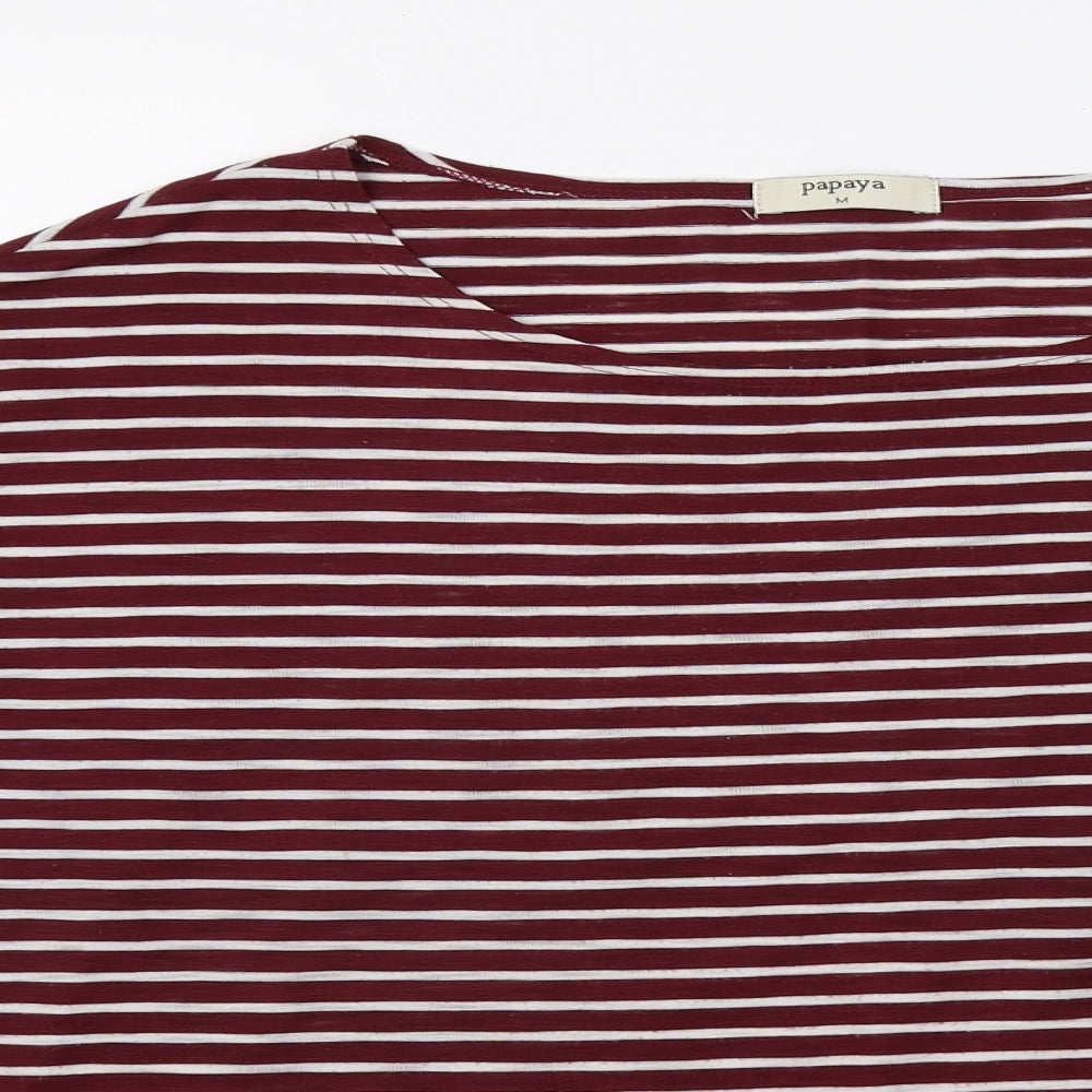 Matalan Womens White Striped  Pullover Sweatshirt Size 18