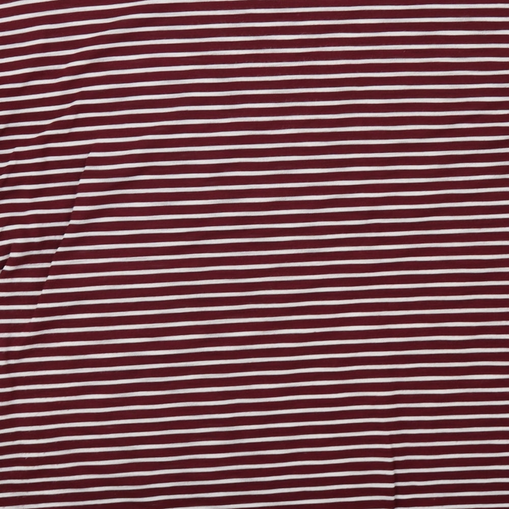 Matalan Womens White Striped  Pullover Sweatshirt Size 18