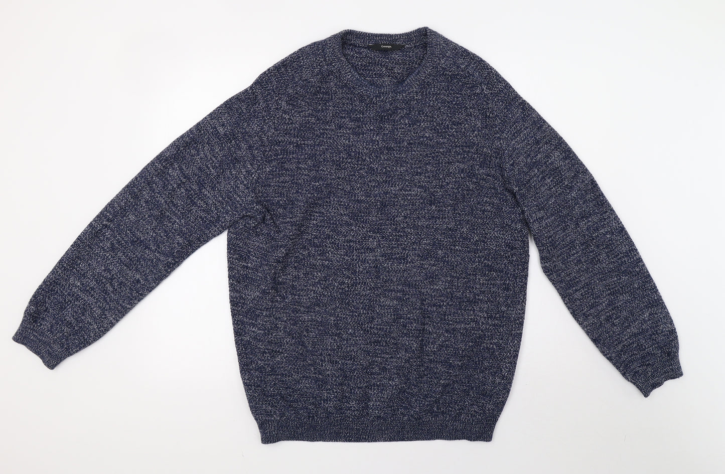 George Mens Blue  Knit Pullover Sweatshirt Size L