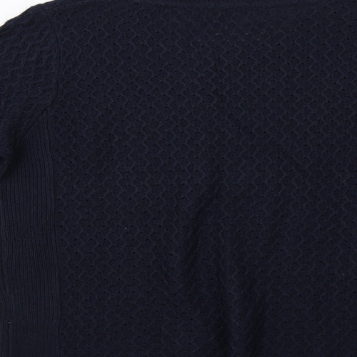 EWM Womens Blue  Knit Pullover Sweatshirt Size 12