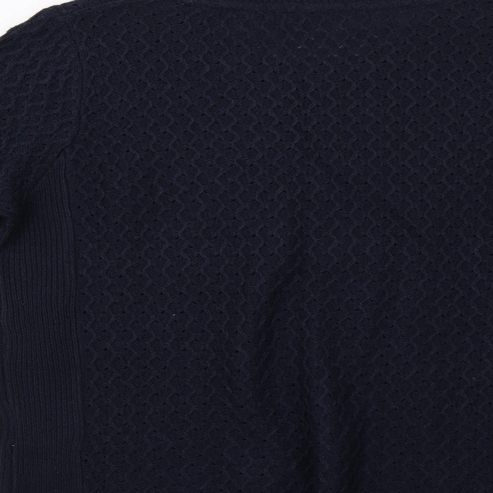 EWM Womens Blue  Knit Pullover Sweatshirt Size 12