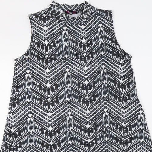 Therapy Womens Black Geometric  A-Line  Size M