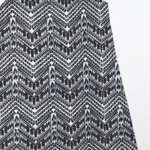 Therapy Womens Black Geometric  A-Line  Size M