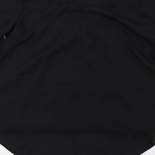 George Womens Black  Mesh Basic Blouse Size 12