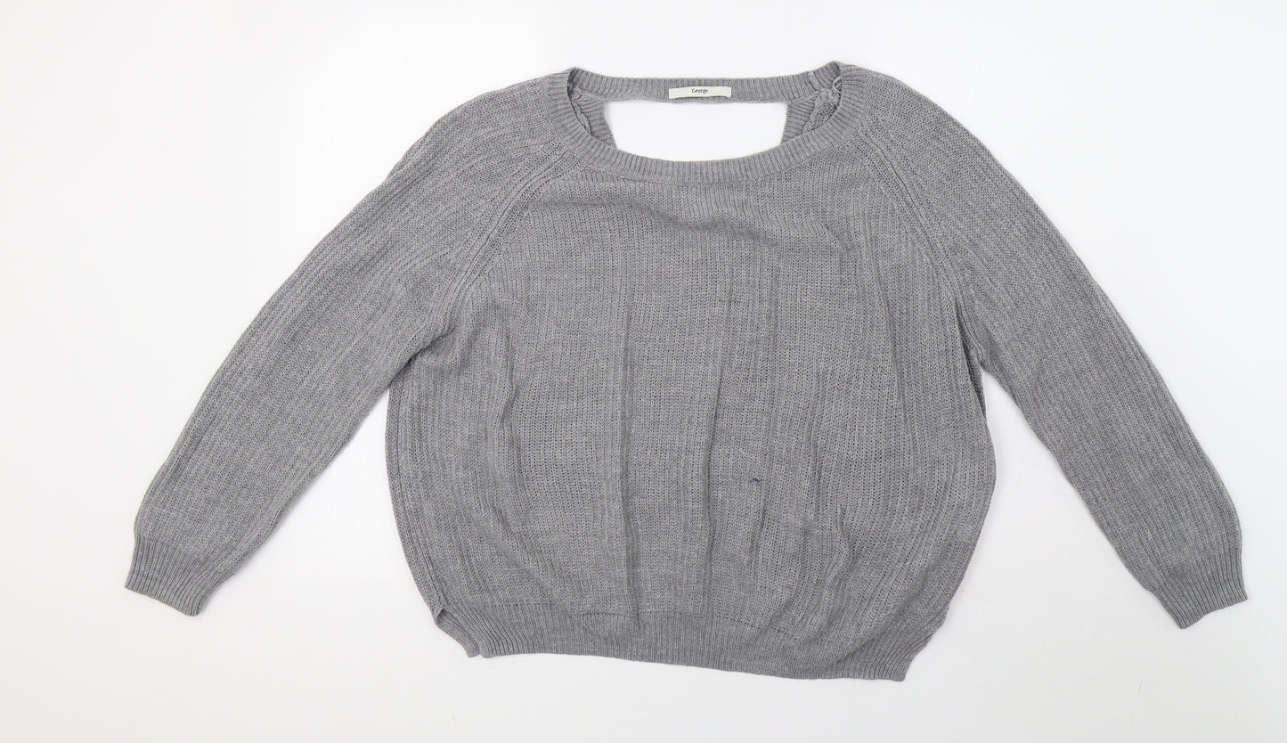 George Womens Grey   Pullover Sweatshirt Size 12