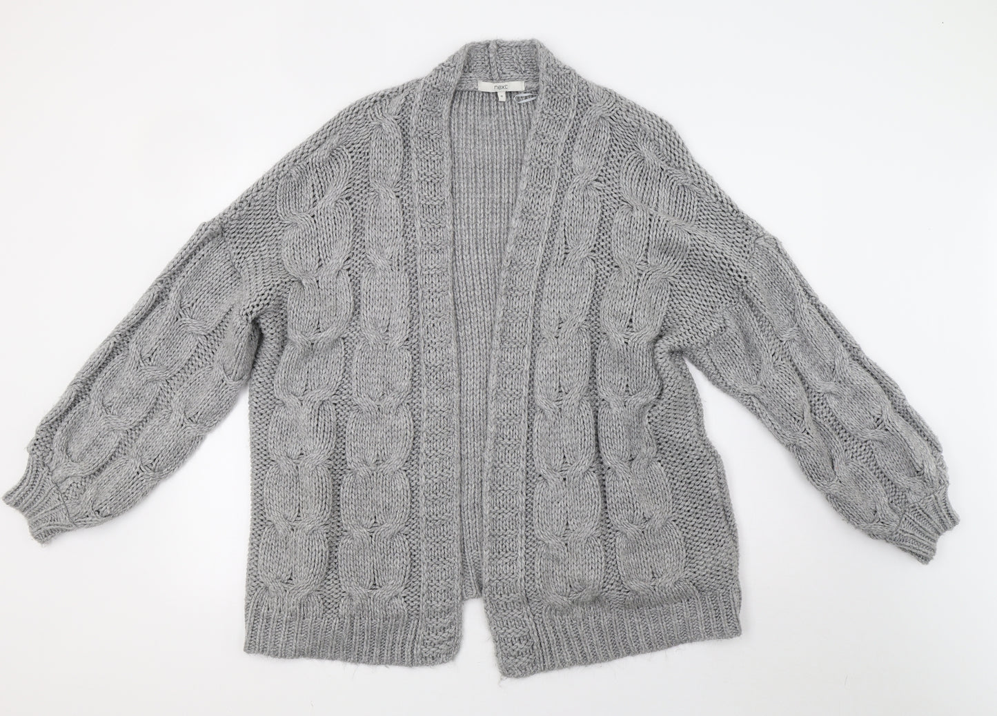 NEXT Womens Grey  Knit Cardigan Jumper Size 12
