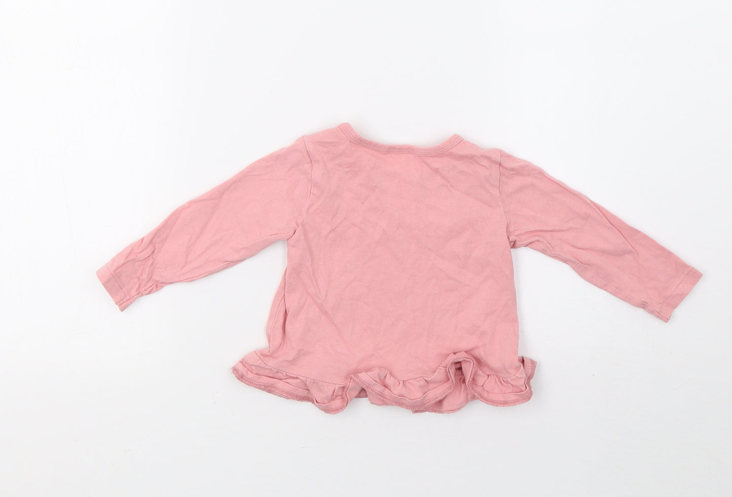 H&M Girls Pink   Basic T-Shirt Size 9-12 Months