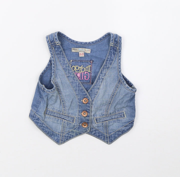 Indigo Girls Blue Gilet Jacket Size 12-18 Months