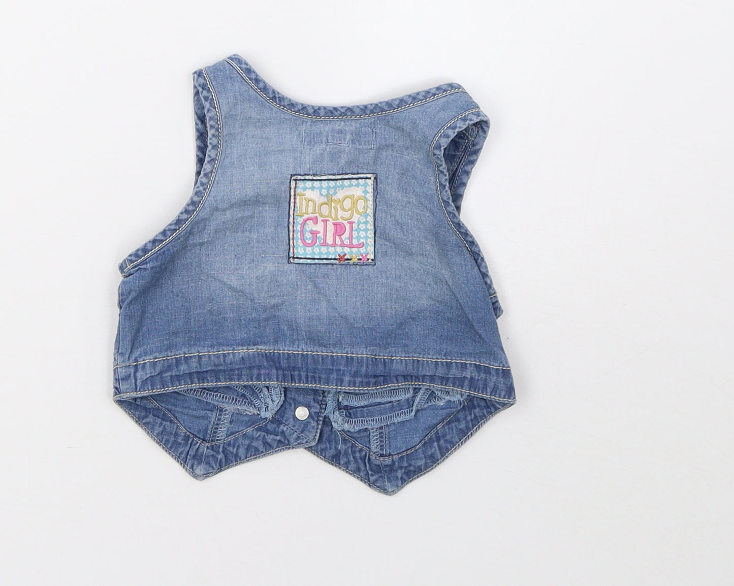 Indigo Girls Blue   Gilet Jacket Size 12-18 Months