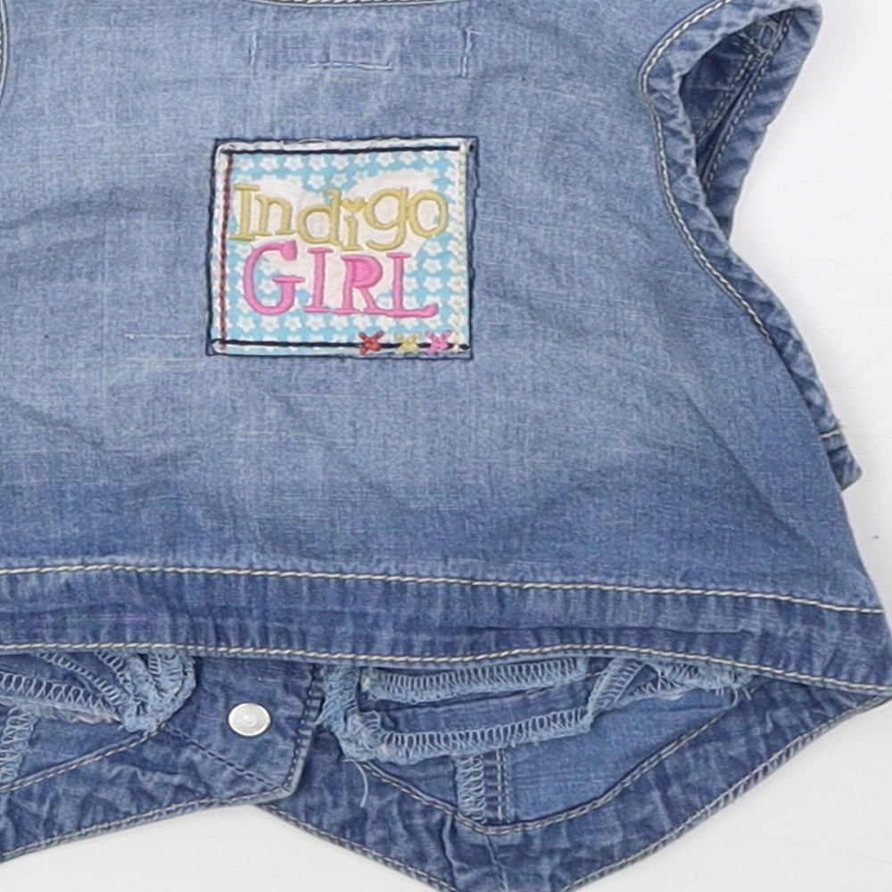Indigo Girls Blue   Gilet Jacket Size 12-18 Months