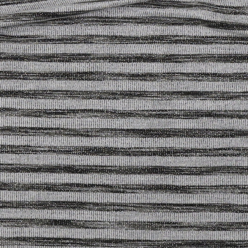 F&F Womens Grey Striped  Pullover Sweatshirt Size 8