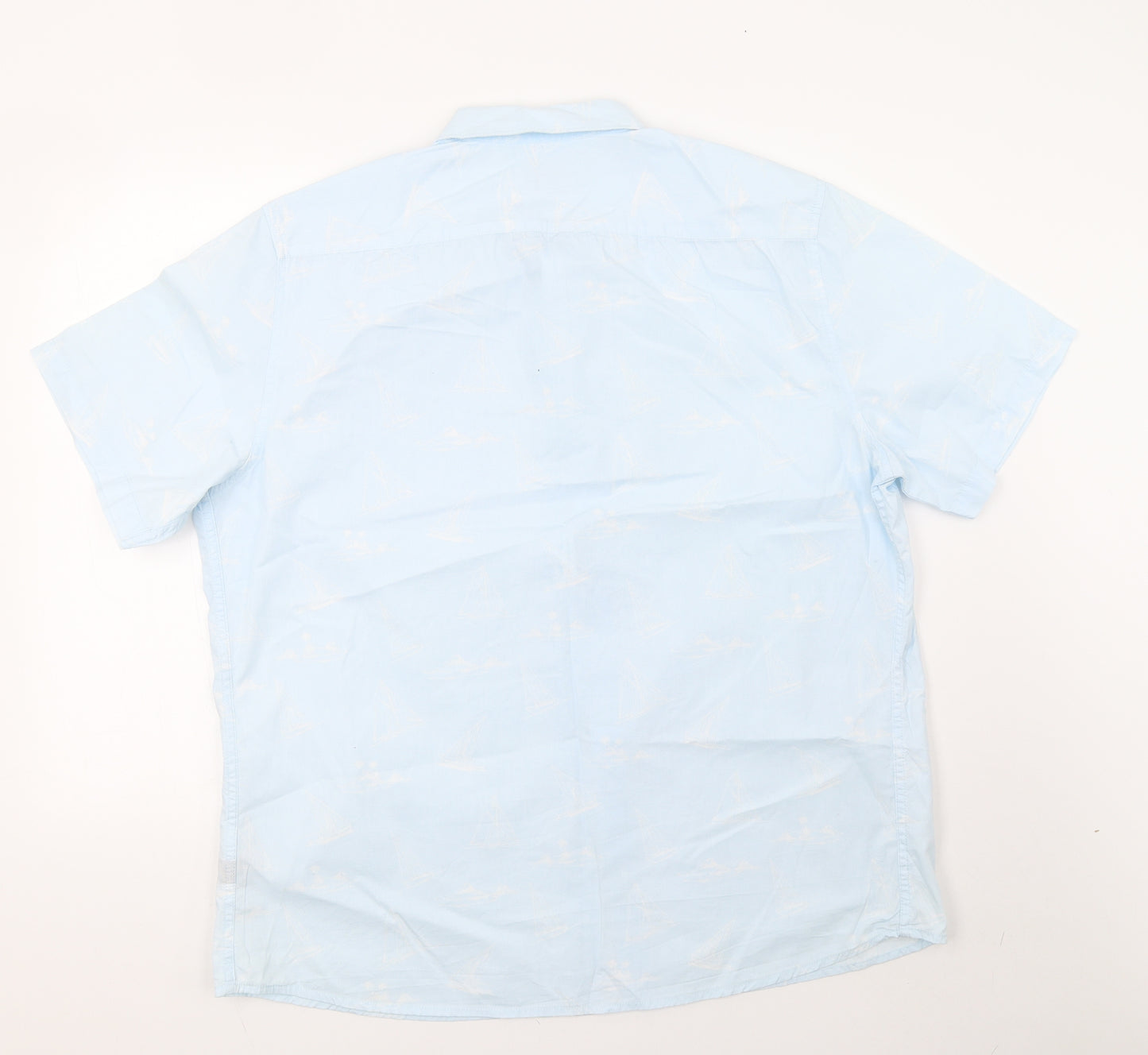 George Mens Blue Polka Dot   Button-Up Size XL