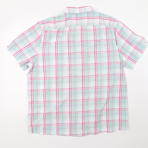 George Mens White Check   Polo Size 2XL