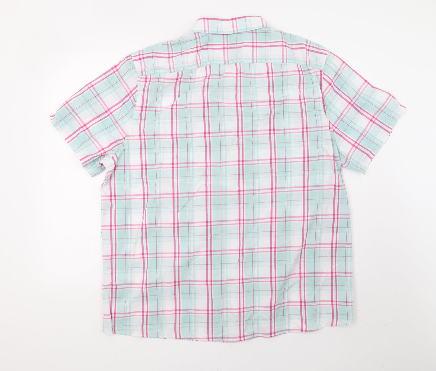 George Mens White Check   Polo Size 2XL