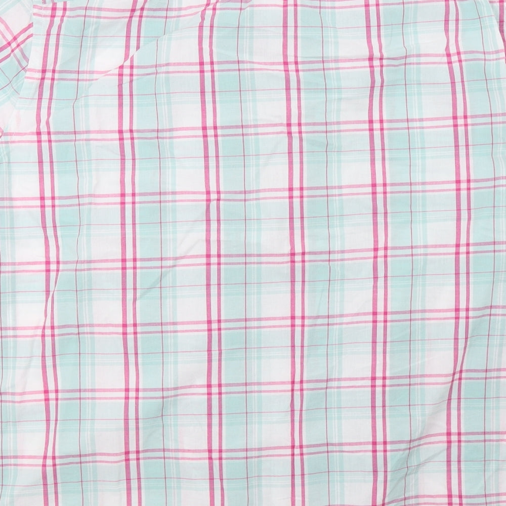 George Mens White Check   Polo Size 2XL