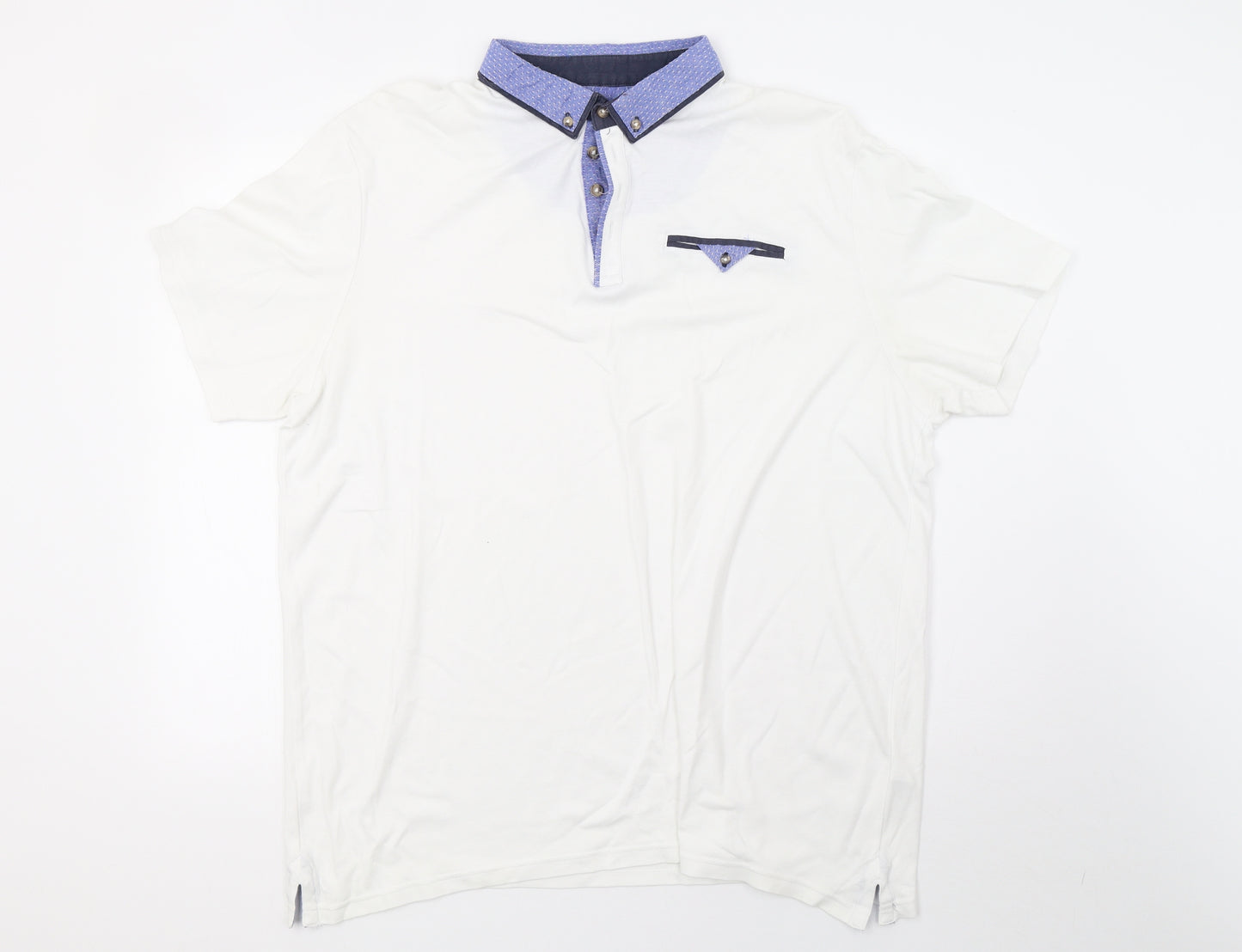 George Mens White    Polo Size 2XL