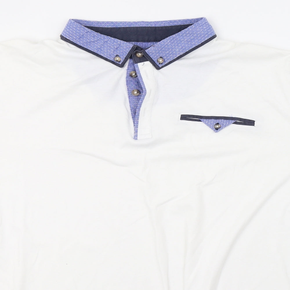 George Mens White    Polo Size 2XL