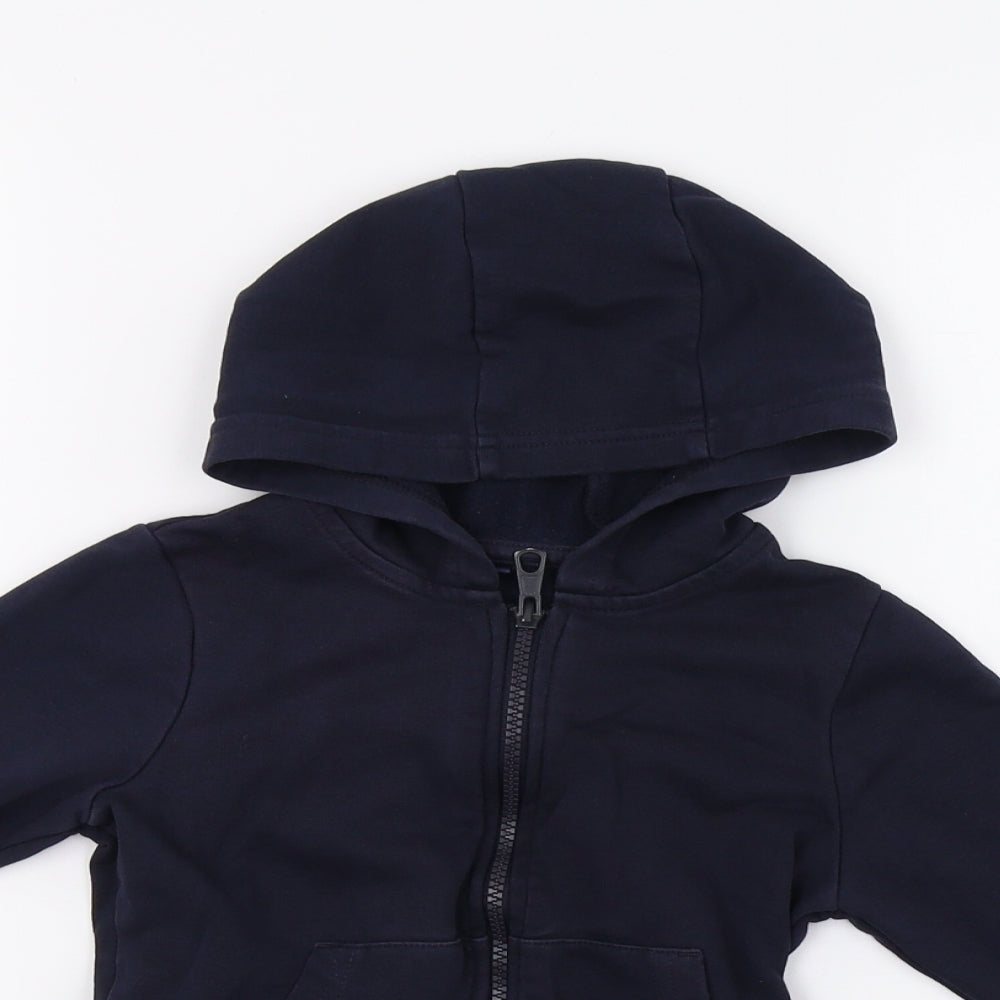 George Boys Blue   Full Zip Hoodie Size 3-4 Years