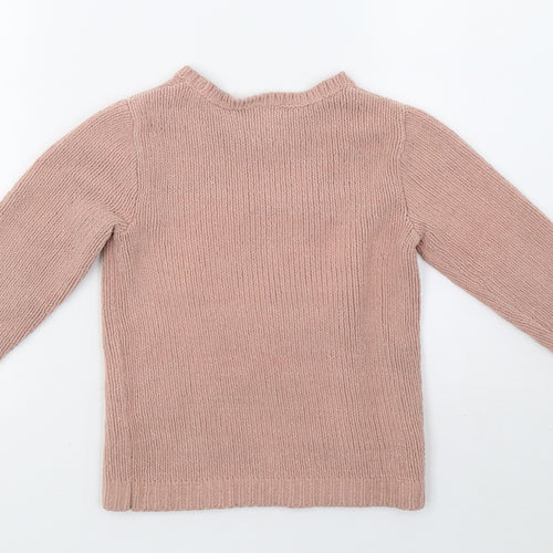 F&F Girls Pink  Knit Pullover Sweatshirt Size 3-4 Years