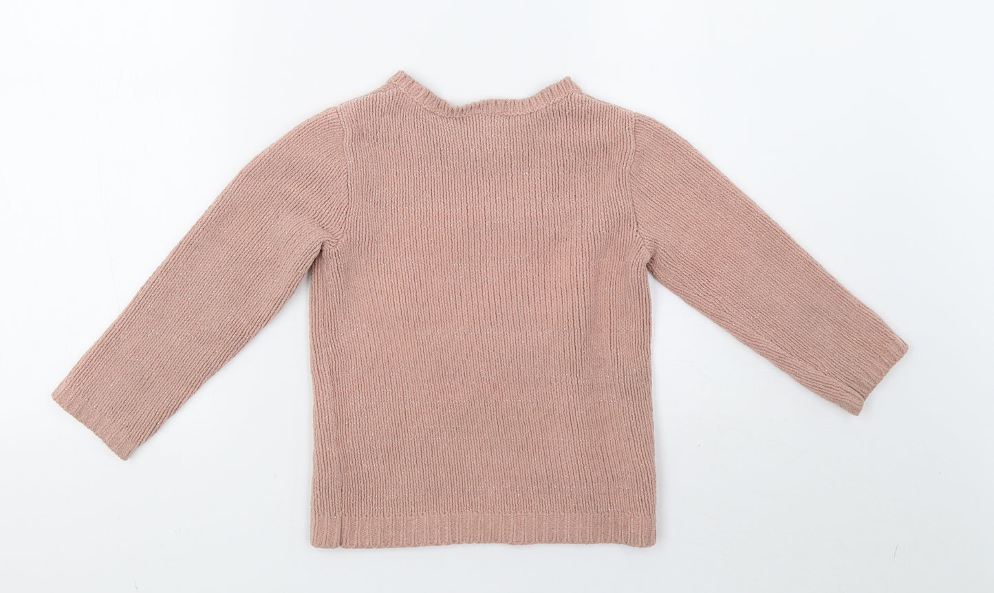 F&F Girls Pink  Knit Pullover Sweatshirt Size 3-4 Years