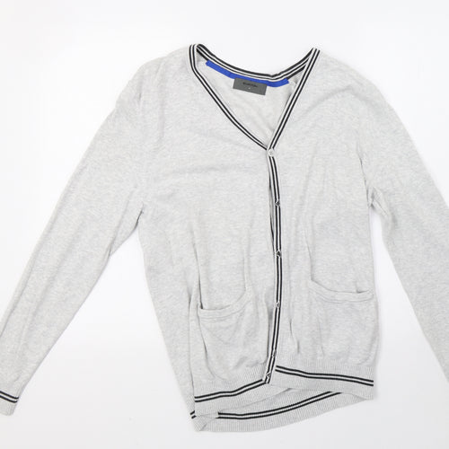 Burton Mens Grey  Knit Cardigan Jumper Size M