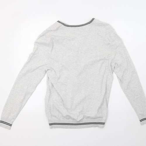 Burton Mens Grey  Knit Cardigan Jumper Size M