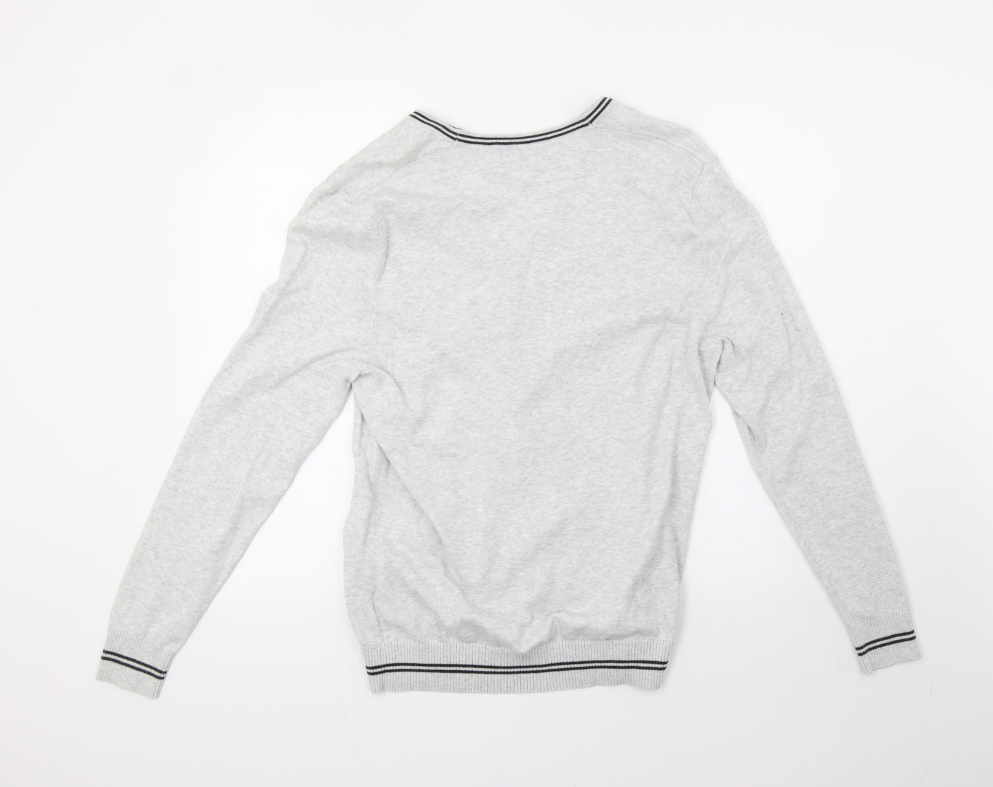 Burton Mens Grey  Knit Cardigan Jumper Size M