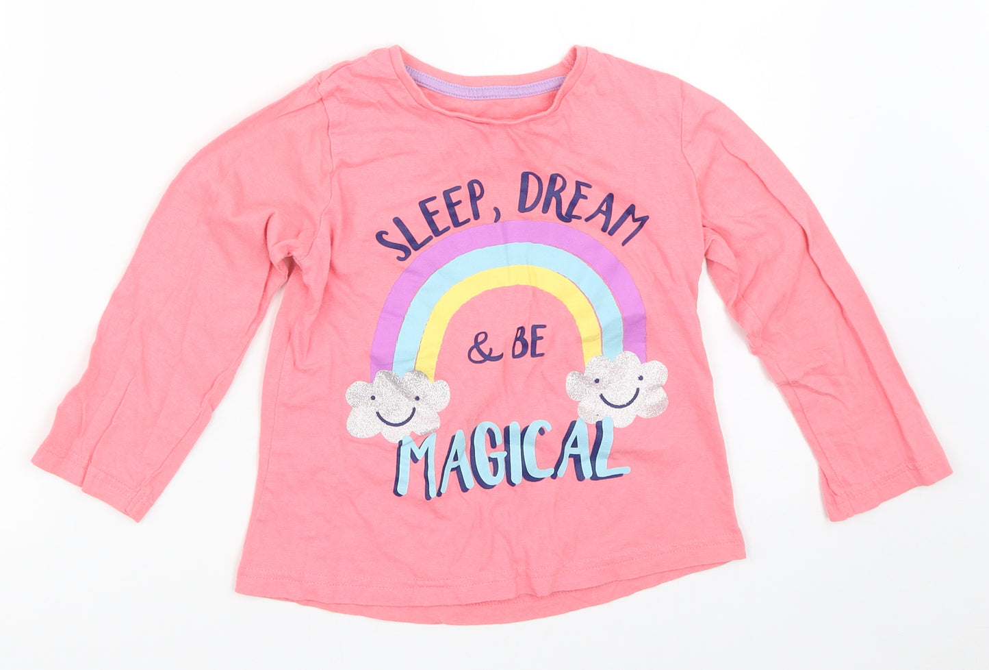 Studio Girls Pink Solid  Top Pyjama Top Size 5-6 Years