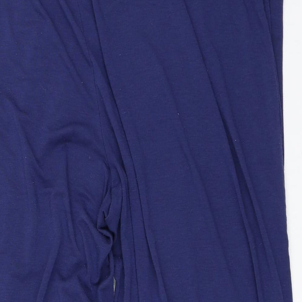 George Womens Blue Solid  Top Pyjama Pants Size 16