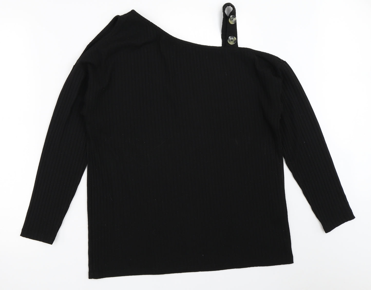 Papaya Womens Black   Basic T-Shirt Size 14