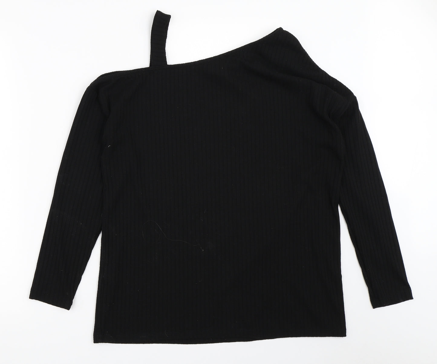 Papaya Womens Black   Basic T-Shirt Size 14