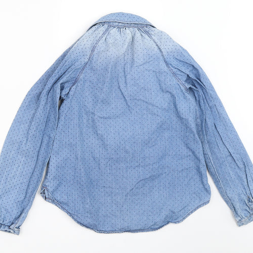 OshKosh B’gosh Girls Blue  Denim Basic Button-Up Size 7 Years