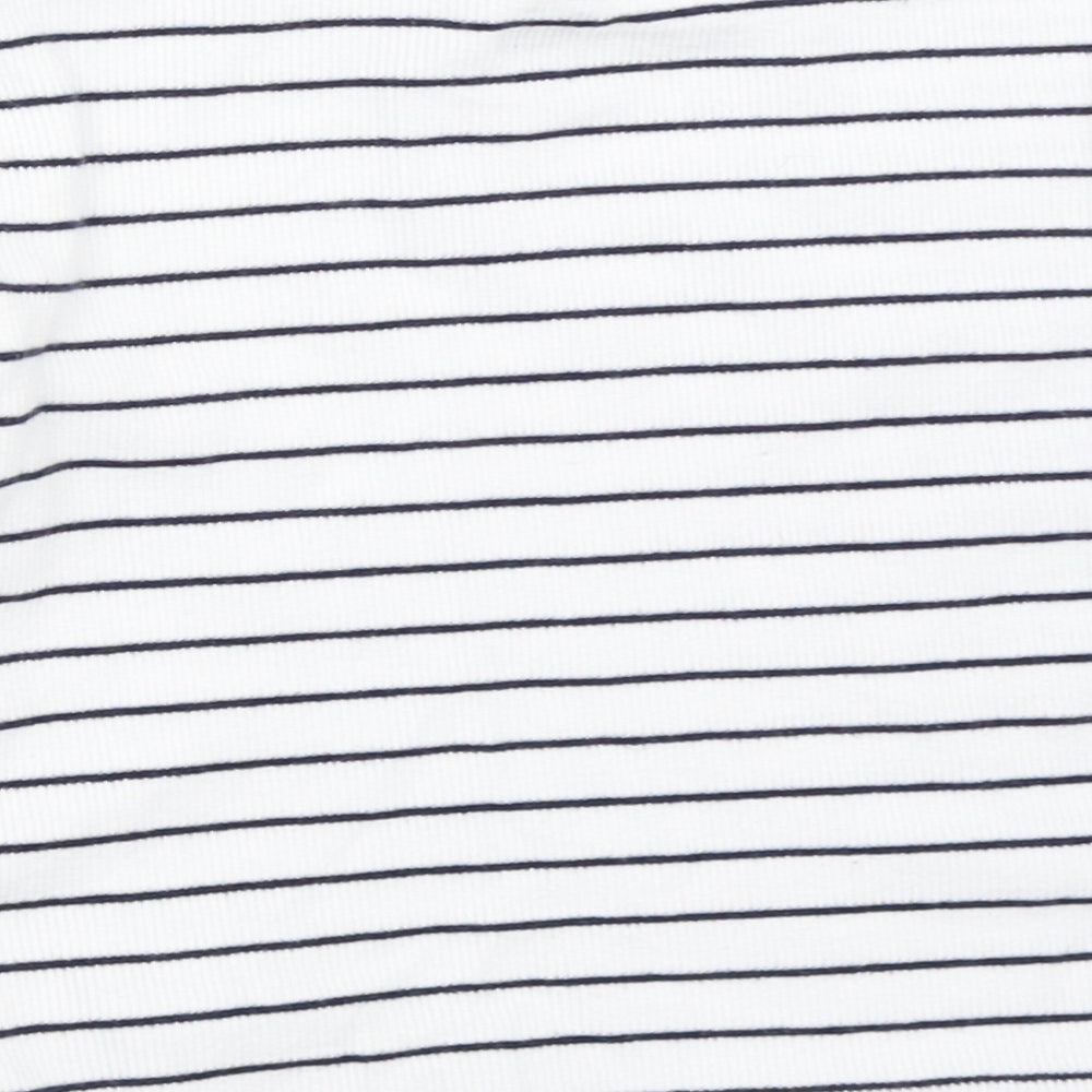 F&F Girls White Striped  Basic T-Shirt Size 4-5 Years