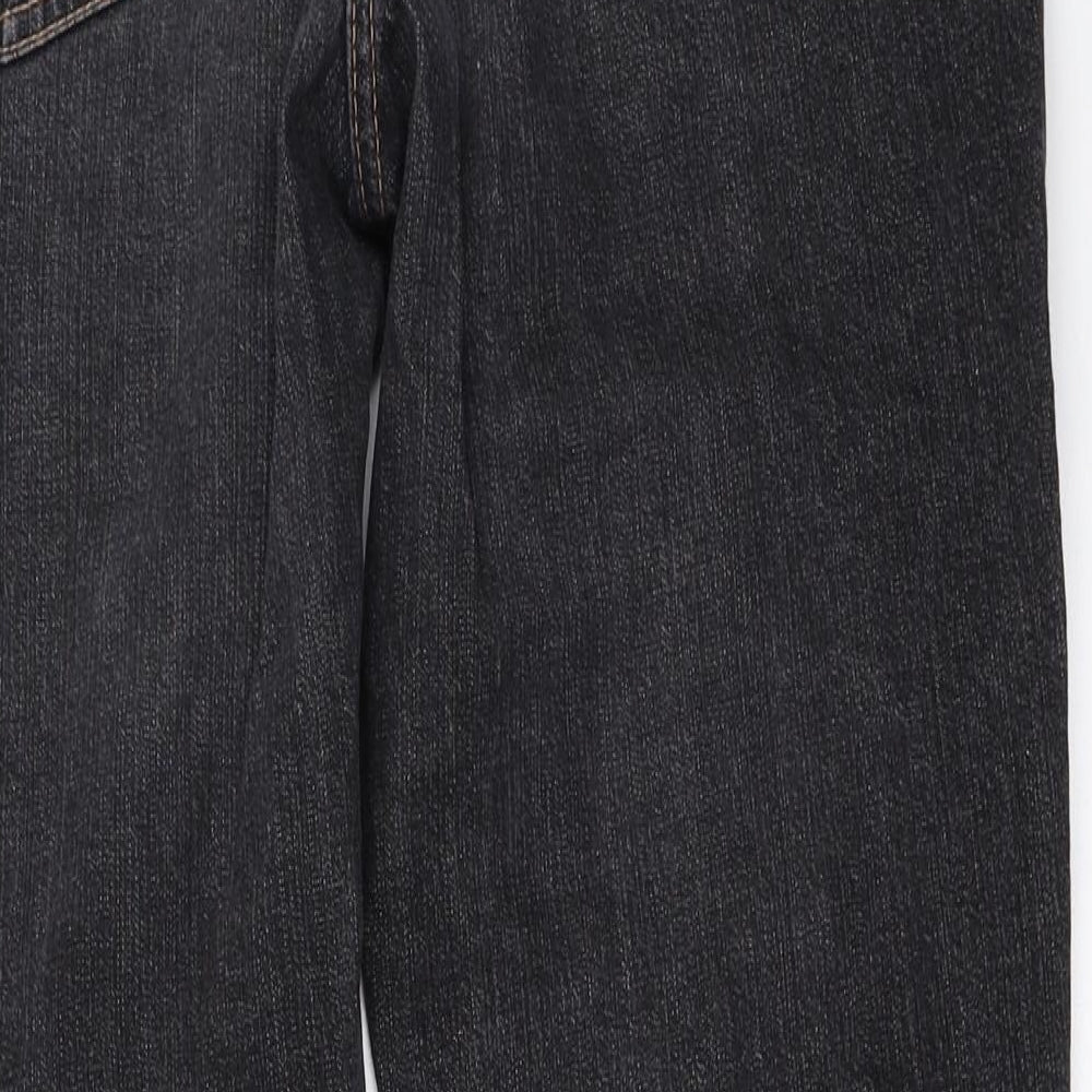 Marks and Spencer Womens Black  Denim Straight Jeans Size 18 L27 in