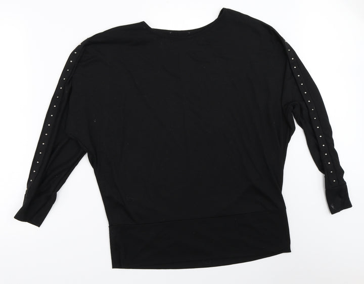 New Look Womens Black   Pullover Sweatshirt Size 14