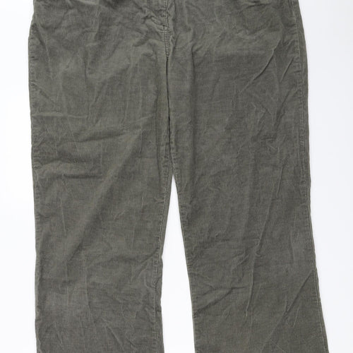 TU Womens Green  Corduroy Trousers  Size 18 L26.5 in