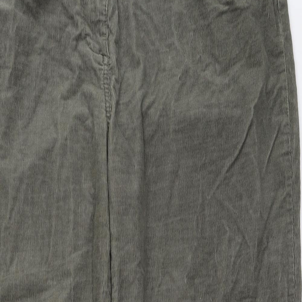 TU Womens Green  Corduroy Trousers  Size 18 L26.5 in