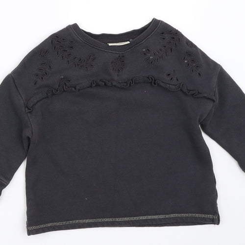 NEXT Girls Grey   Pullover Sweatshirt Size 3 Years