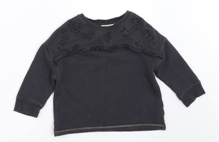NEXT Girls Grey   Pullover Sweatshirt Size 3 Years