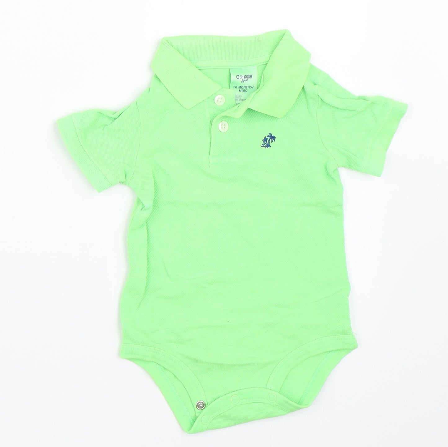 OshKosh B’gosh Boys Green   Babygrow One-Piece Size 18 Months